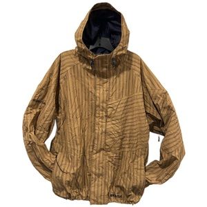 Burton Snowboard Jacket The White Collection Brown Striped Winter Coat Size XL